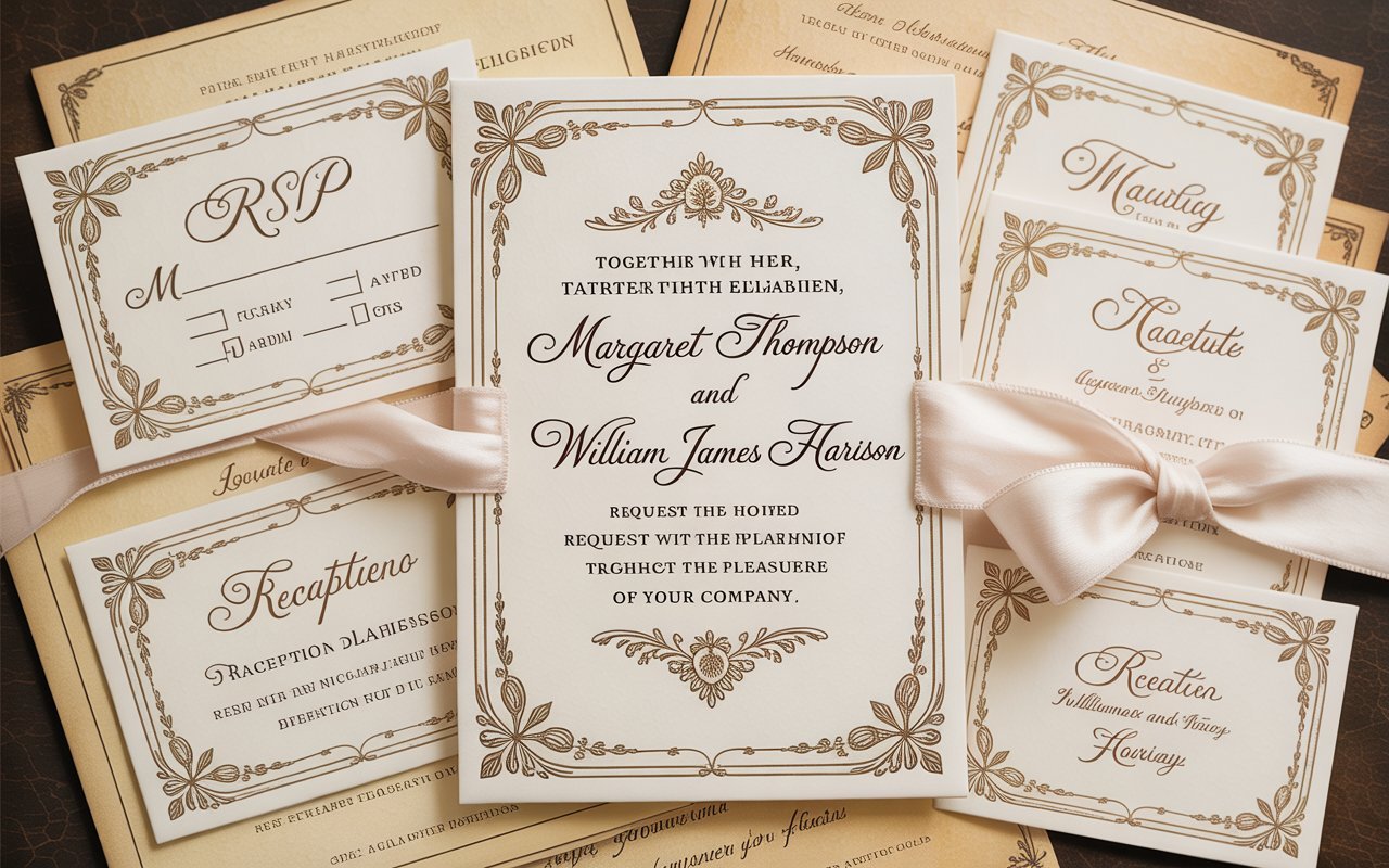 old fashioned invitation enclosure